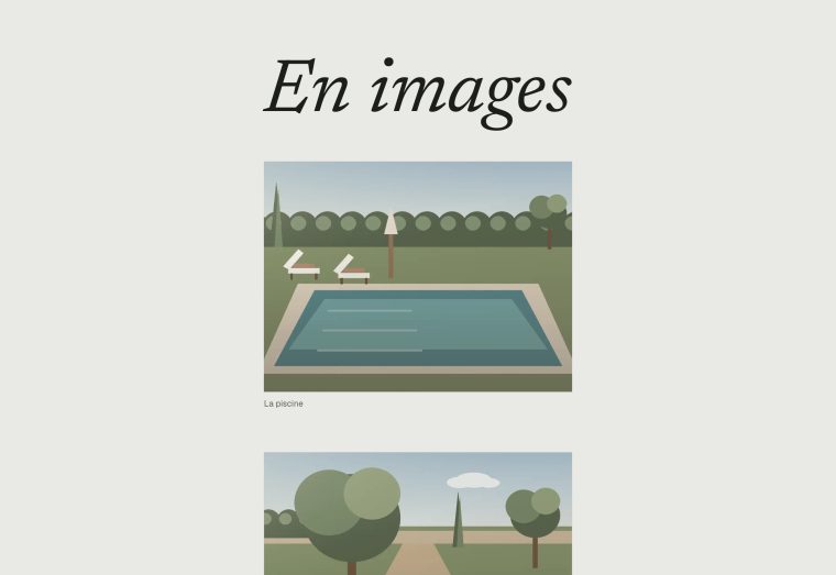 Univers Atelier : la galerie, une image par ligne, très aérée.